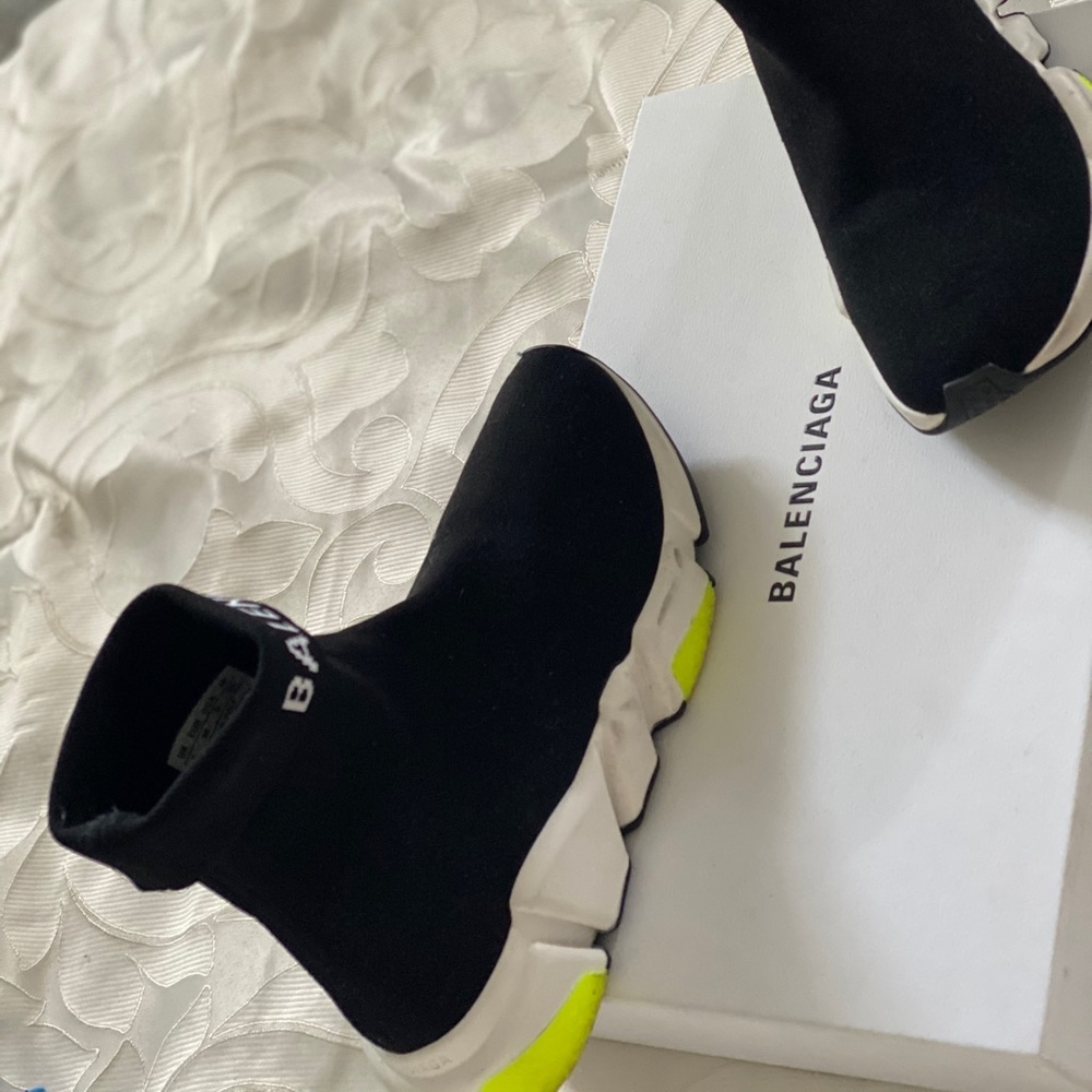 Balenciaga Speed Stretch-Knit High Top Sneakers - Picture 2 of 3